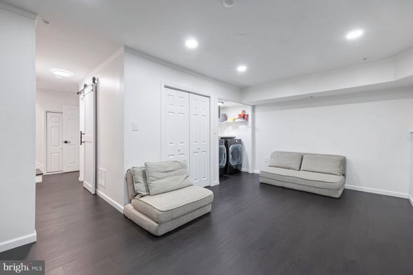Interior, Recessed Lighting, Utility Closets, Washer, Wood Texture Flooring