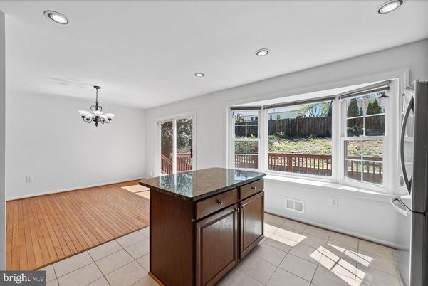 Chandelier, Interior, Kitchen, Recessed Lighting, Wood Texture Flooring