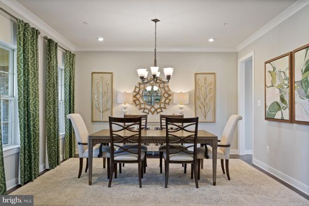 Chandelier, Dining room, Interior, Recessed Lighting