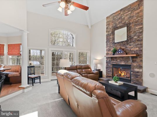 Fireplace, Interior, Living room, Stone Walls
