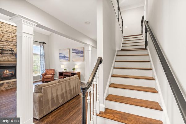 Fireplace, Interior, Recessed Lighting, Wood Texture Flooring