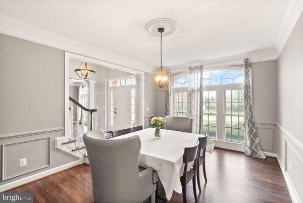 Chandelier, Dining room, Interior, Pendant Lights, Wood Texture Flooring