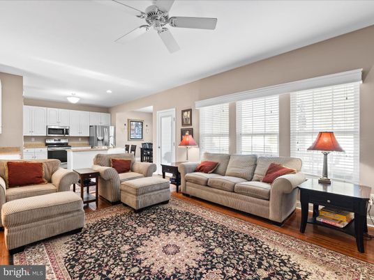 Interior, Kitchen, Living room, Recessed Lighting, Stainless Steel Appliances, Wood Texture Flooring