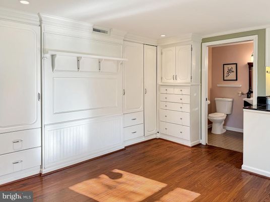 Bathroom, Interior, Recessed Lighting, Wood Texture Flooring