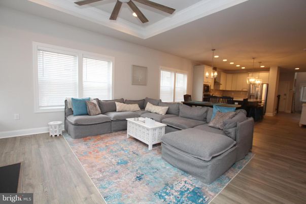 Interior, Kitchen, Living room, Pendant Lights, Recessed Lighting, Stainless Steel Appliances, Wood Texture Flooring