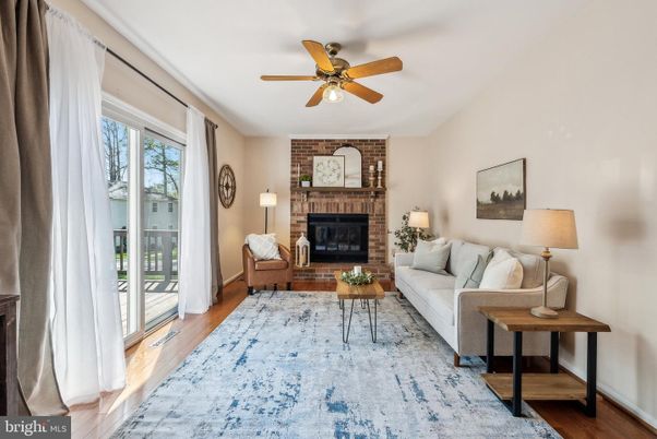 Fireplace, Interior, Living room, Stone Walls, Wood Texture Flooring