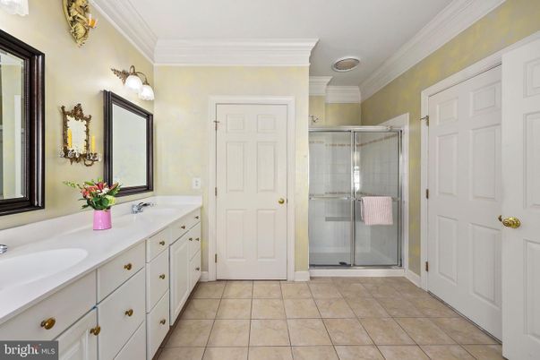 Bathroom, Dual Sink Vanities, Glass Shower, Interior