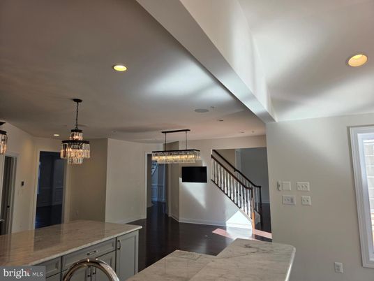 Chandelier, Interior, Recessed Lighting, Wood Texture Flooring