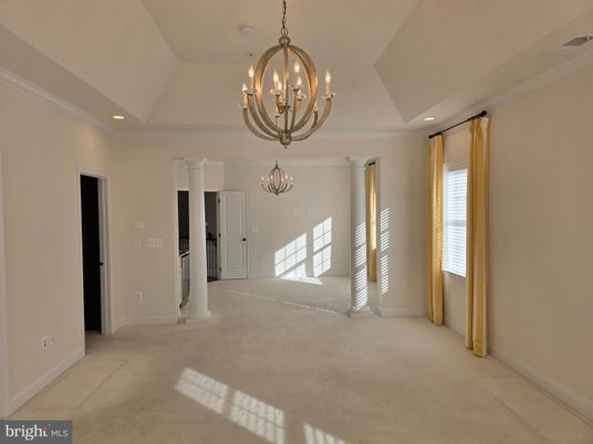 Chandelier, Empty room, Interior, Recessed Lighting