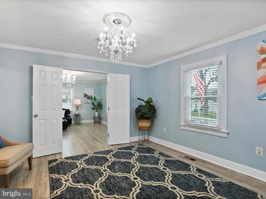 Chandelier, Interior, Wood Texture Flooring