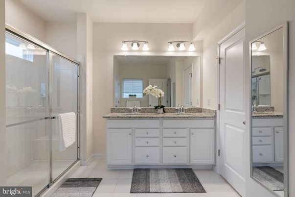 Bathroom, Dual Sink Vanities, Glass Shower, Interior