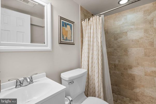 Bathroom, Interior, Recessed Lighting, Stone Walls