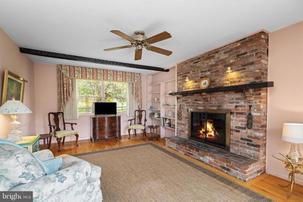 Fireplace, Interior, Stone Walls, Wood Texture Flooring