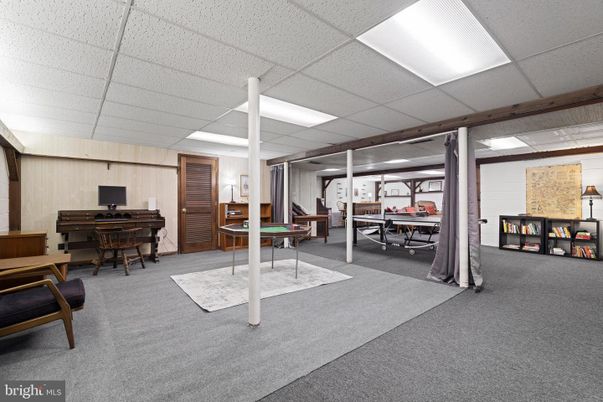 Billiard Table, Game Room, Interior, Piano