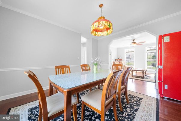 Dining room, Interior, Wood Texture Flooring