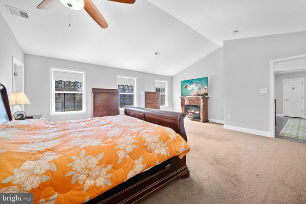 Bedroom, Fireplace, Interior