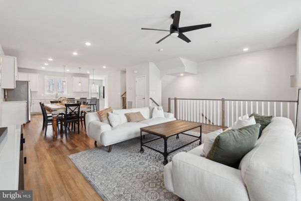 Dining room, Interior, Kitchen, Living room, Pendant Lights, Recessed Lighting, Stainless Steel Appliances, Wood Texture Flooring
