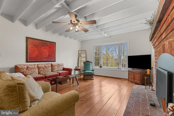 Interior, Living room, Stone Walls, Wood Texture Flooring