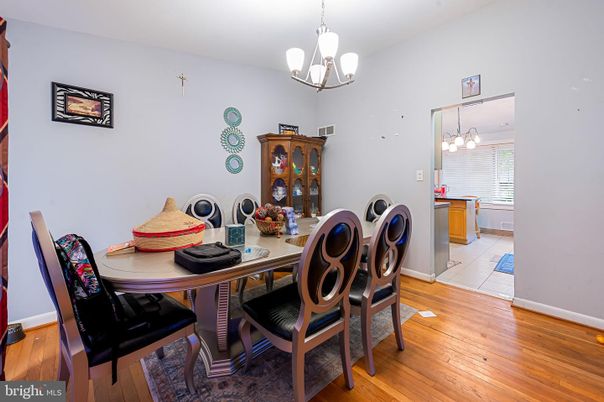 Chandelier, Dining room, Interior, Pendant Lights, Wood Texture Flooring