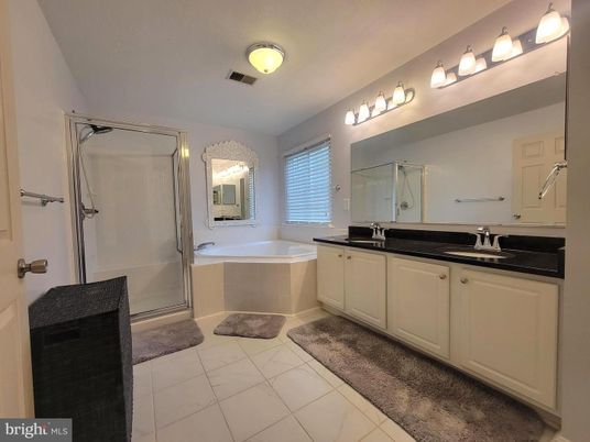 Bathroom, Dual Sink Vanities, Glass Shower, Interior