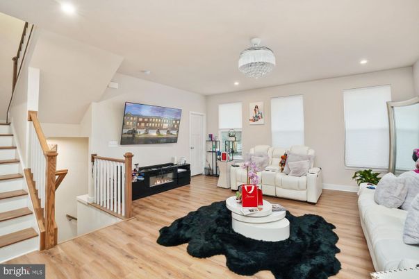 Chandelier, Fireplace, Interior, Living room, Recessed Lighting, Wood Texture Flooring