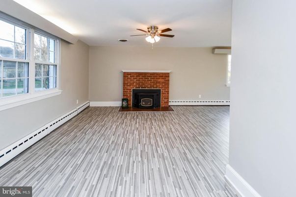 Empty room, Fireplace, Interior, Wood Texture Flooring