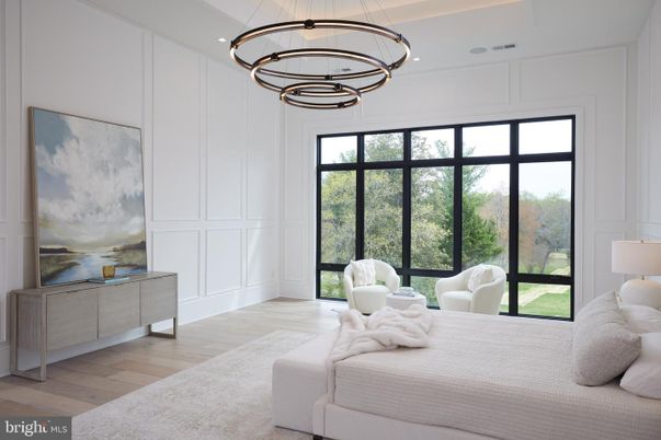 Bedroom, Interior, Pendant Lights, Recessed Lighting, Wood Texture Flooring