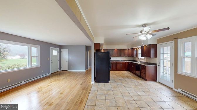 Interior, Kitchen, Wood Texture Flooring
