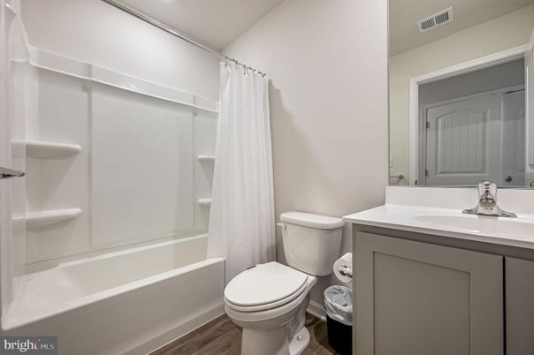 Bathroom, Interior, Recessed Lighting, Wood Texture Flooring