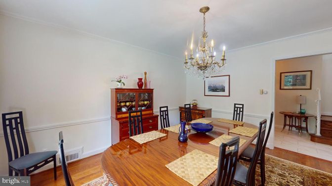 Chandelier, Dining room, Interior, Wood Texture Flooring