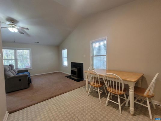Dining room, Fireplace, Interior