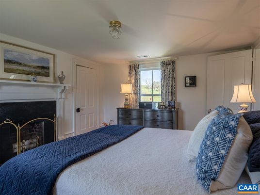 Bedroom, Fireplace, Interior