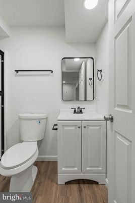 Bathroom, Interior, Recessed Lighting, Wood Texture Flooring