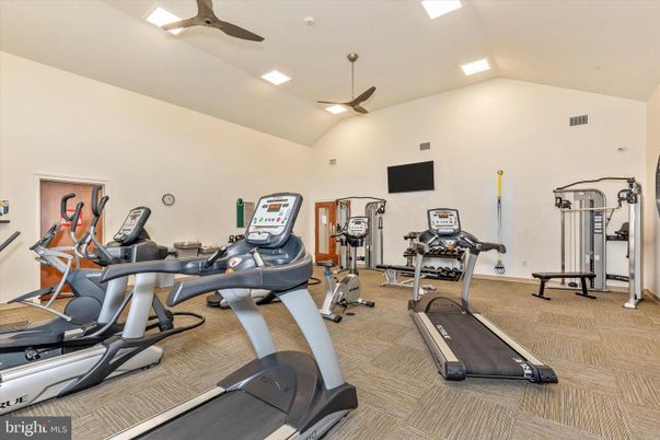Fitness Equipment, Gym, Interior, Recessed Lighting