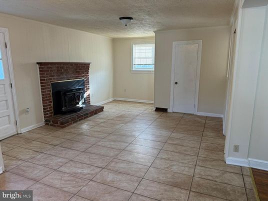 Empty room, Fireplace, Interior