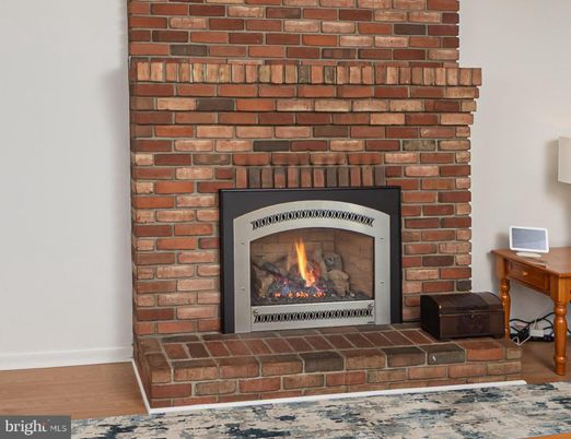 Fireplace, Interior, Stone Walls, Wood Texture Flooring
