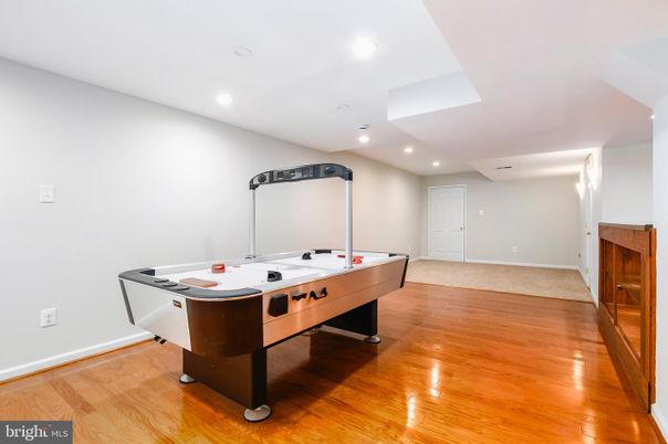 Game Room, Interior, Recessed Lighting, Wood Texture Flooring