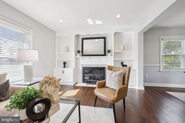 Fireplace, Interior, Recessed Lighting, Wood Texture Flooring
