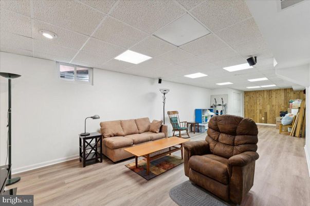 Interior, Living room, Recessed Lighting, Wood Texture Flooring, Wooden Walls