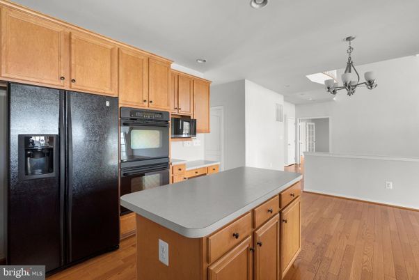Chandelier, Interior, Kitchen, Recessed Lighting, Wood Texture Flooring
