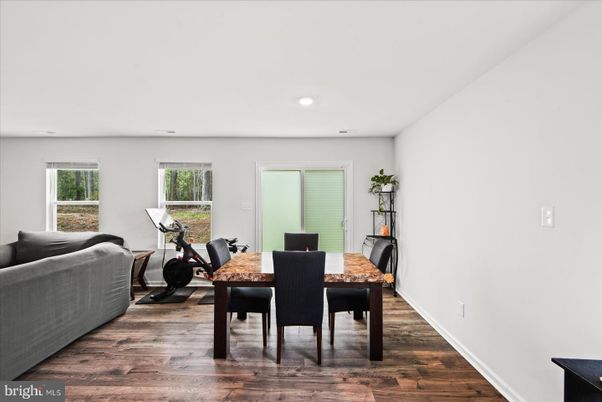 Dining room, Fitness Equipment, Interior, Recessed Lighting, Wood Texture Flooring