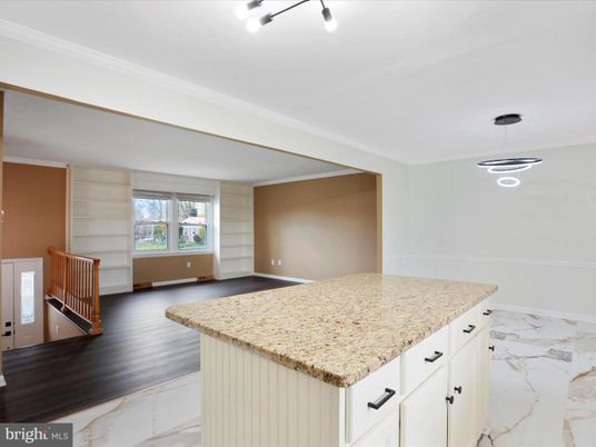 Interior, Marble, Pendant Lights, Wood Texture Flooring