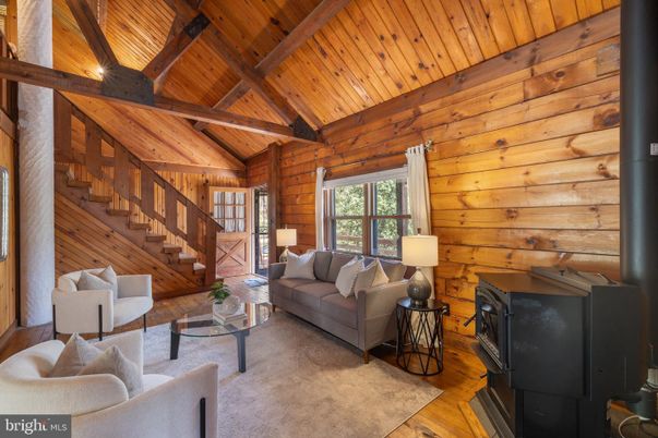 Fireplace, Interior, Living room, Wooden Beams, Wooden Ceilings, Wood Texture Flooring, Wooden Walls