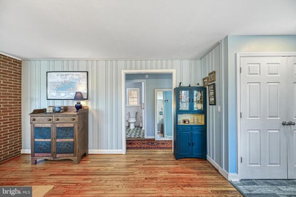 Interior, Stone Walls, Wood Texture Flooring