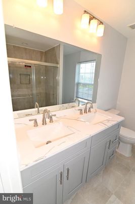 Bathroom, Dual Sink Vanities, Glass Shower, Interior