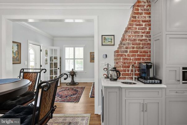 Interior, Kitchen, Stone Walls, Wood Texture Flooring