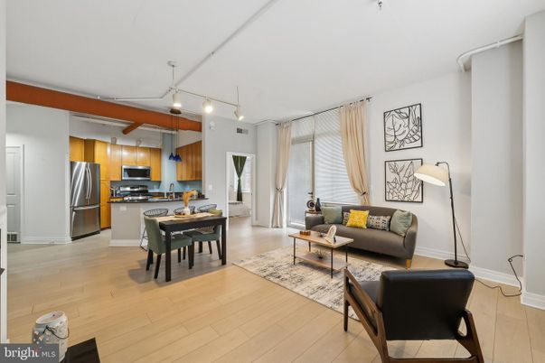 Dining room, Interior, Kitchen, Living room, Pendant Lights, Stainless Steel Appliances, Wood Texture Flooring
