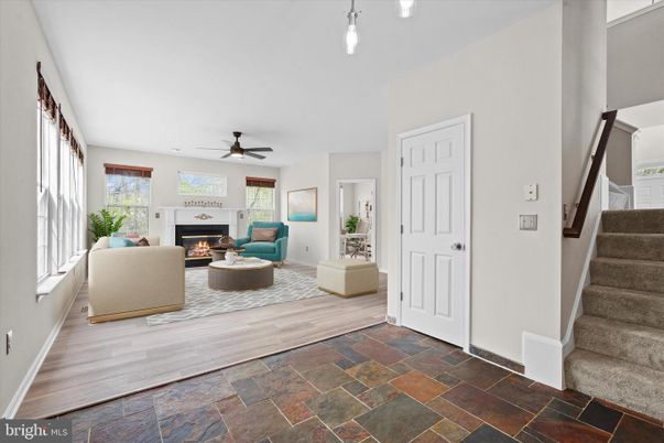 Fireplace, Interior, Living room, Pendant Lights