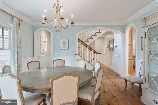 Chandelier, Dining room, Interior, Wood Texture Flooring