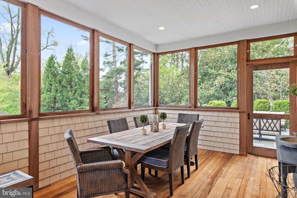 Dining room, Interior, Recessed Lighting, Sun Room, Wood Texture Flooring